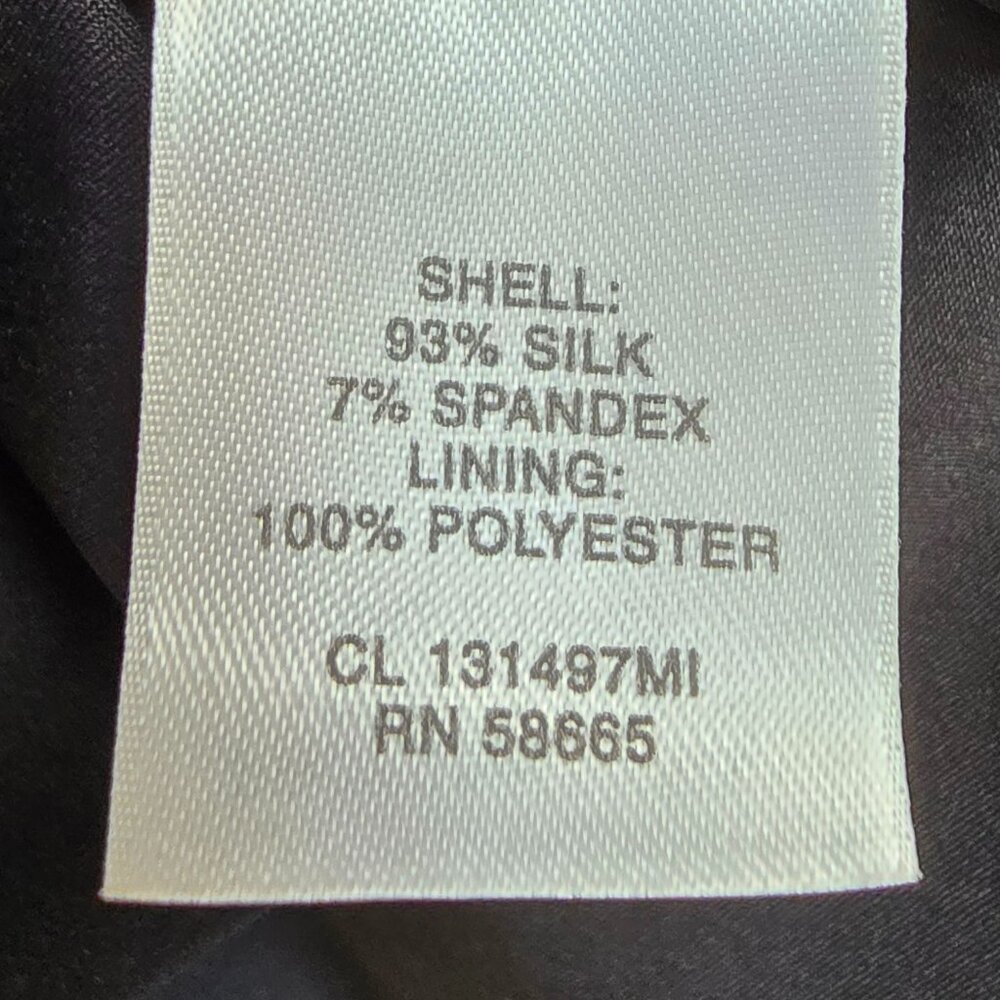 Classiques Entier Silk Black and White Palm Frond Sleeveless Midi Dress Women's - Picture 7 of 7